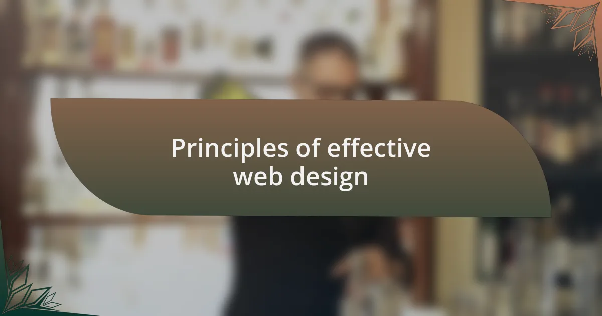 Principles of effective web design