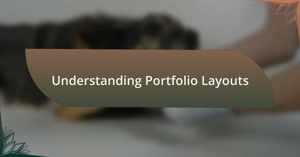 Understanding Portfolio Layouts