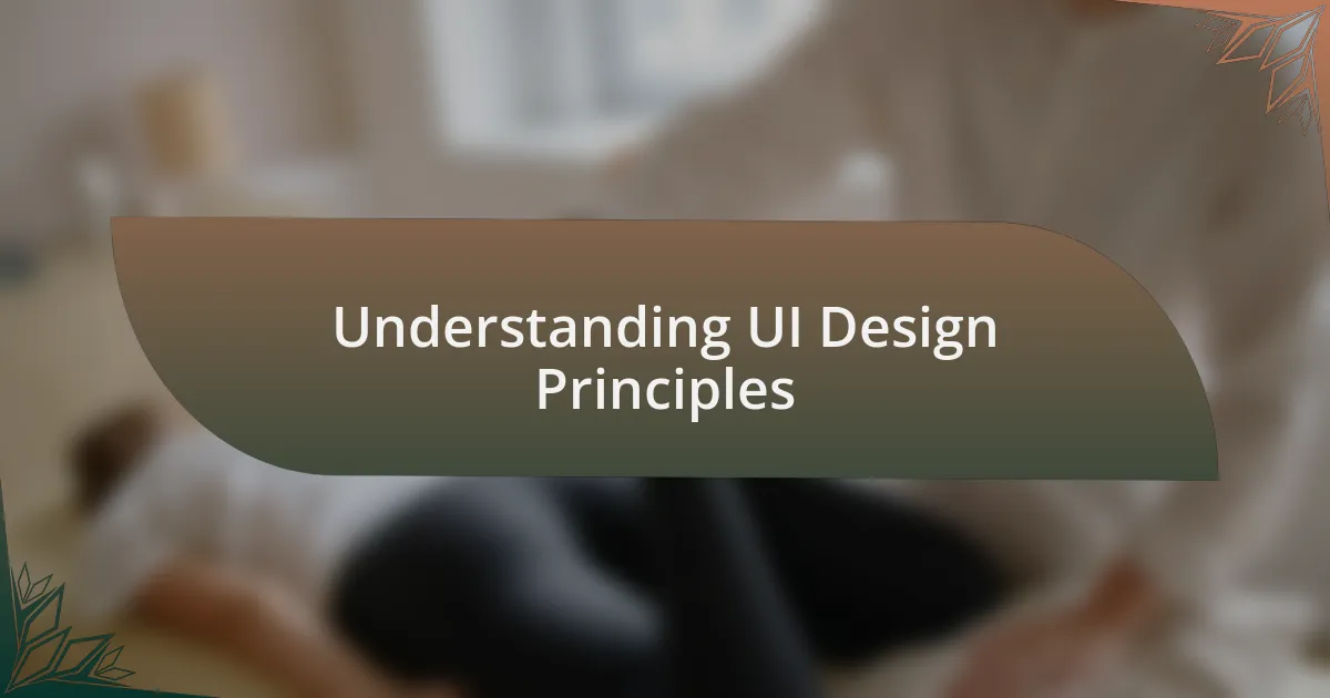Understanding UI Design Principles