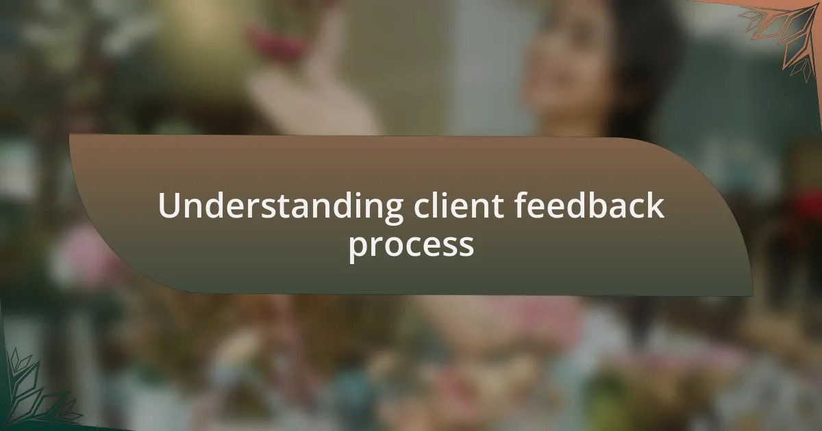 Understanding client feedback process
